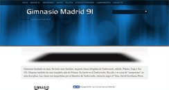 Desktop Screenshot of gimnasiomadrid91.com